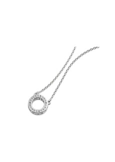 Lucy Halo Pendant Necklace - Silver
