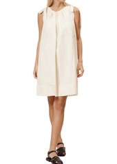 Lucy Harlan Tie Dress In Cream