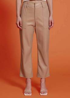 Lucy Jennifer Faux Leather Pants In Tan