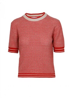 Lucy Kanne Knit Top In Red Orange