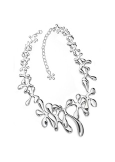 Lucy Large Splash Necklace - Silver