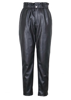 Lucy Leo Vegan Leather Pants In Black