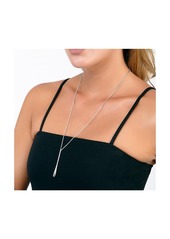 Lucy Long Drop Necklace - Silver