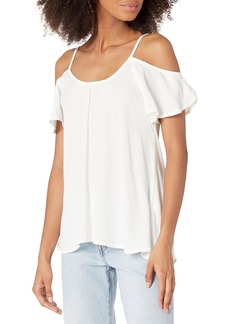 Lucy Love Women's Hollie Short-Sleeve Cold-Shoulder Top
