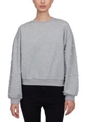 Lucy Paris Imitation-Pearl-Embellished Sweatshirt