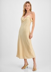 Lucy Paris Women's Sienna Ruffled Slip Dress - Yellow