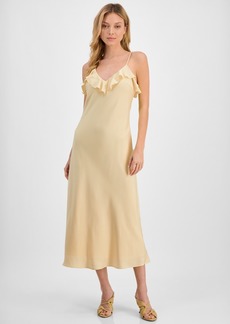 Lucy Paris Women's Sienna Ruffled Slip Dress - Yellow