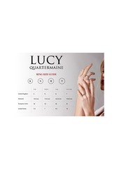 Lucy Quartermaine Double Drop Ring Size T - Silver