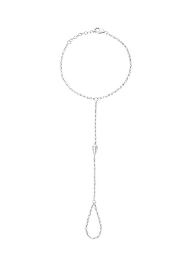 Lucy Quartermaine Single Drop Hand Chain - Silver