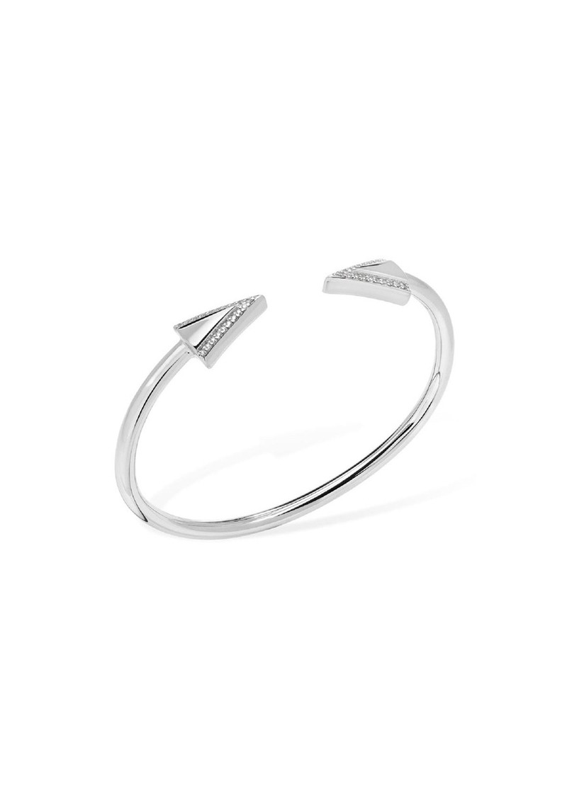 Lucy Quartermaine Twist Art Deco Bangle - Silver