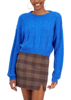 Lucy Manon Cable Knit Sweater In Electric Blue