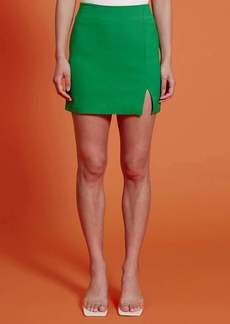 Lucy Momo Mini Skirt In Green