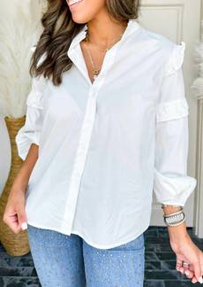 Lucy Nicolette Ruffle Top In White