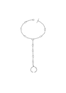 Lucy Petal Hand Chain Bracelet - Silver
