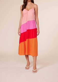 Lucy Positano Color Block Dress In Multi