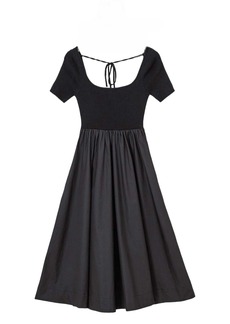 Lucy Reese Midi Dress In Black