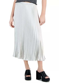 Lucy Rose Pleated Skirt In Silver