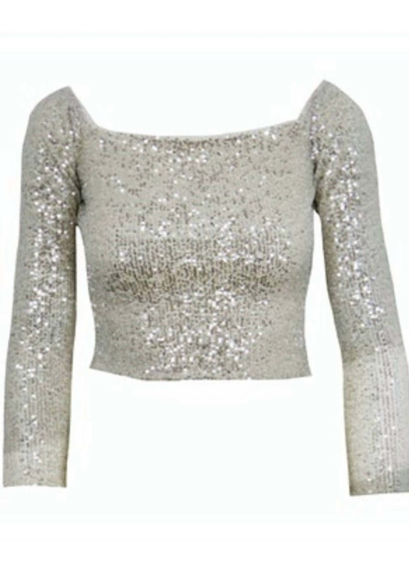 Lucy Sequin Top In Champagne