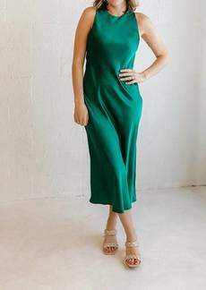 Lucy Shiv Bias Dress In Emerald