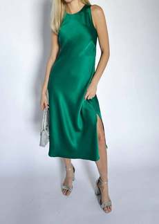 Lucy Shiv Bias Dress In Emerald
