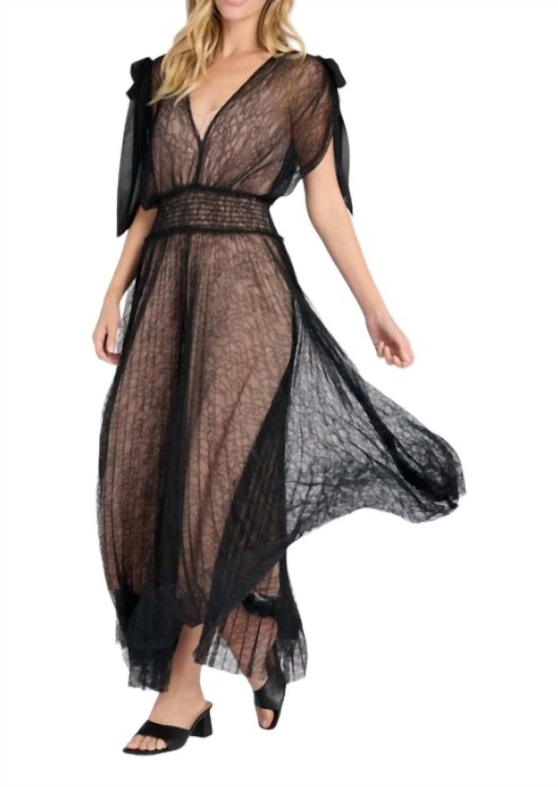 Lucy Solange Lace Dress In Black/nude