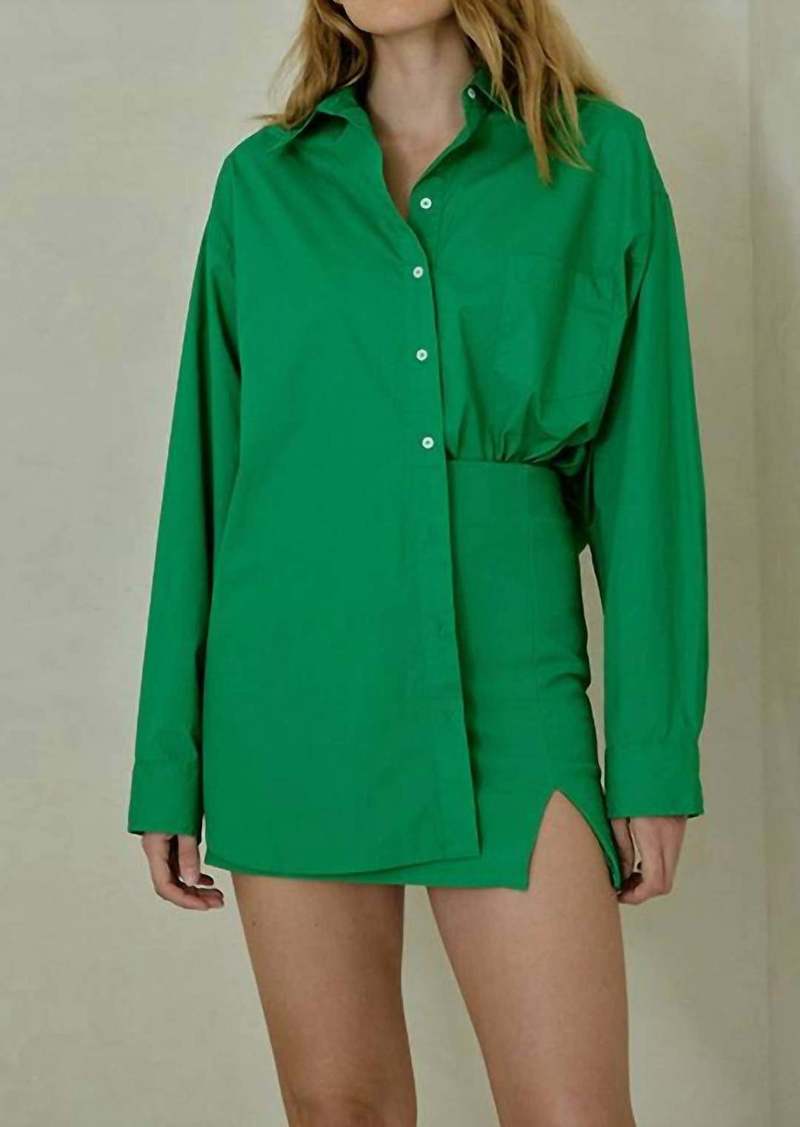 Lucy Toni Button-Down Shirt In Green