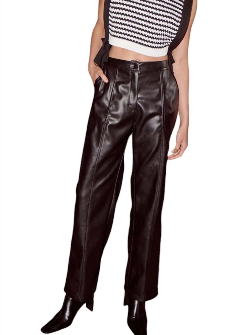 Lucy Women's Anders Faux Leather Pant In Blk