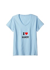 Womens First name « I Heart Lucy I Love Lucy » V-Neck T-Shirt