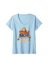 Womens Nacho Average Lucy Cinco de Mayo V-Neck T-Shirt