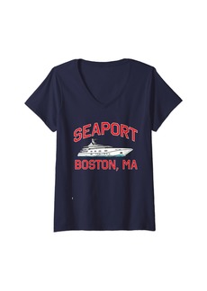 Lucy Womens Seaport Boston Yacht V-Neck T-Shirt