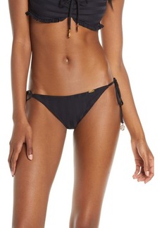 Luli Fama Brazilian Ruched Bikini Bottoms in Black at Nordstrom