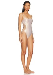 Luli Fama Golden Luli Lace Up One Piece