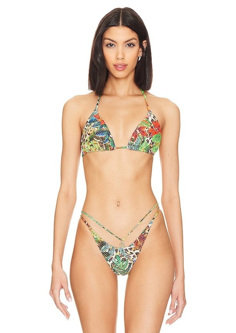 Luli Fama Lush Horizons Seamless Triangle Bikini Top