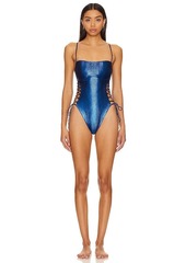Luli Fama Midnight Waves Laced Up One Piece