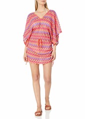Luli Fama Women's Song of The Sea Cabana V-Neck Dress Cover Up