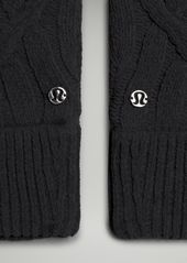 Lululemon Cable-Knit Fleece-Lined Mittens