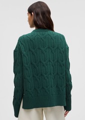 Lululemon Cable-Knit Oversized Crewneck