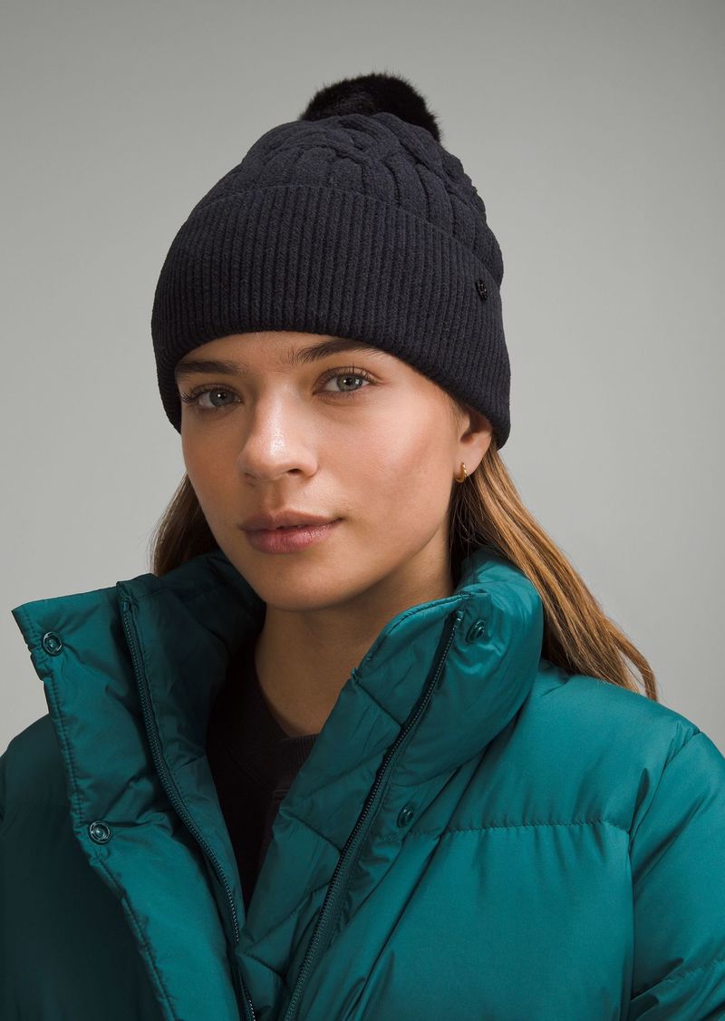 Lululemon Cable-Knit Pom-Pom Beanie