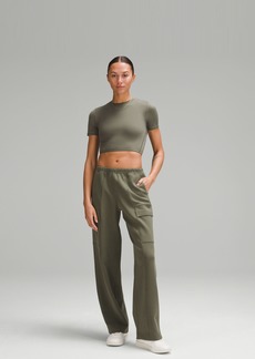Lululemon Cotton-Blend Double-Knit Mid-Rise Cargo Pants