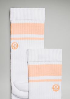 Lululemon Daily Stride Ribbed Comfort Crew Socks Stripe