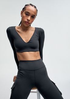 Lululemon Everlux V-Neck Long-Sleeve Bra Top Light Support, A/B Cup