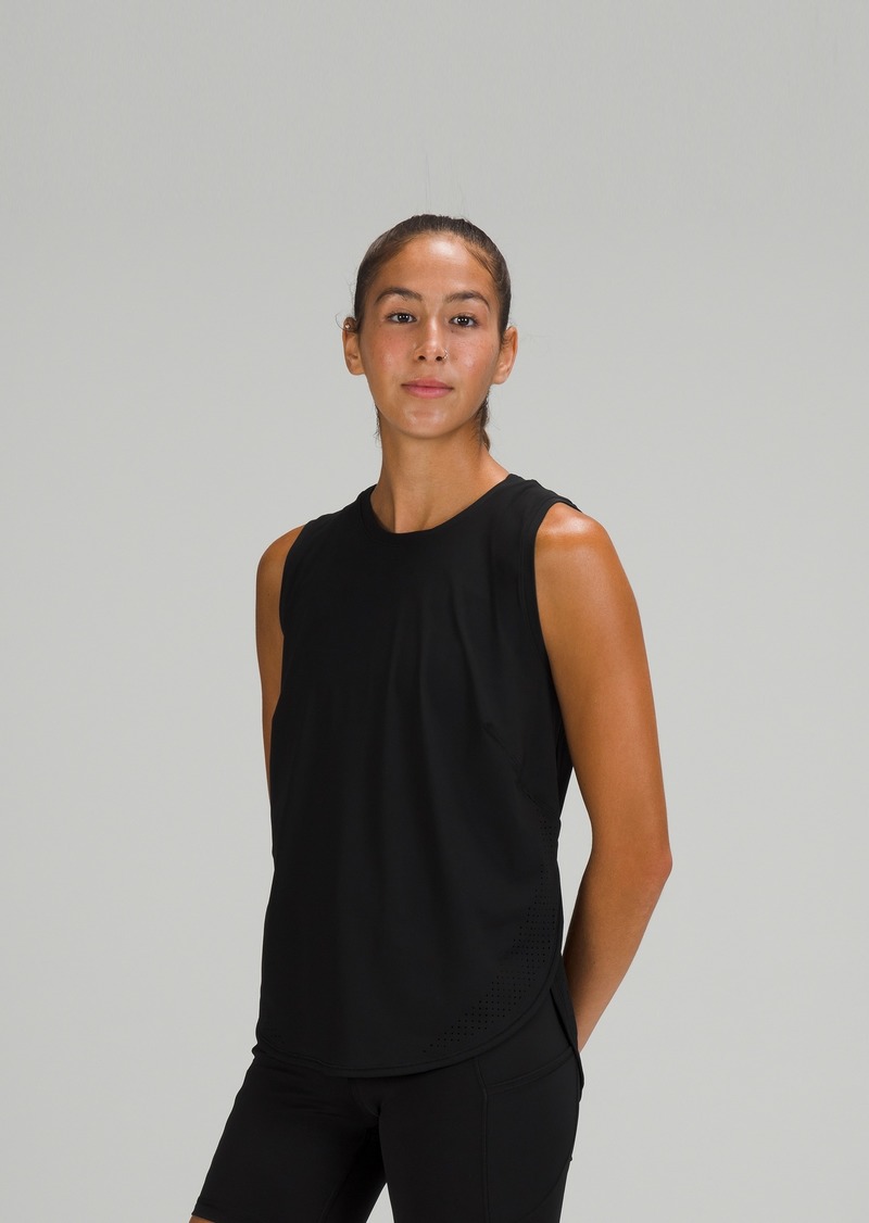 high neck split hem run tank lululemon