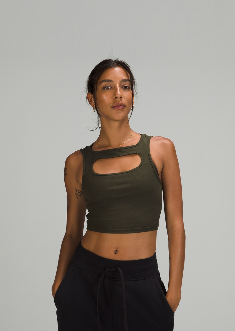 la front cut out crop tank lululemon