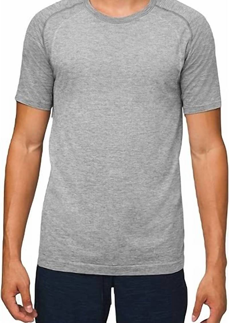 Lululemon Men's Metal Vent Tech Short Sleeve Shirt In Slate/white