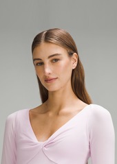 Lululemon Modal-Silk Blend V-Neck Long-Sleeve Shirt