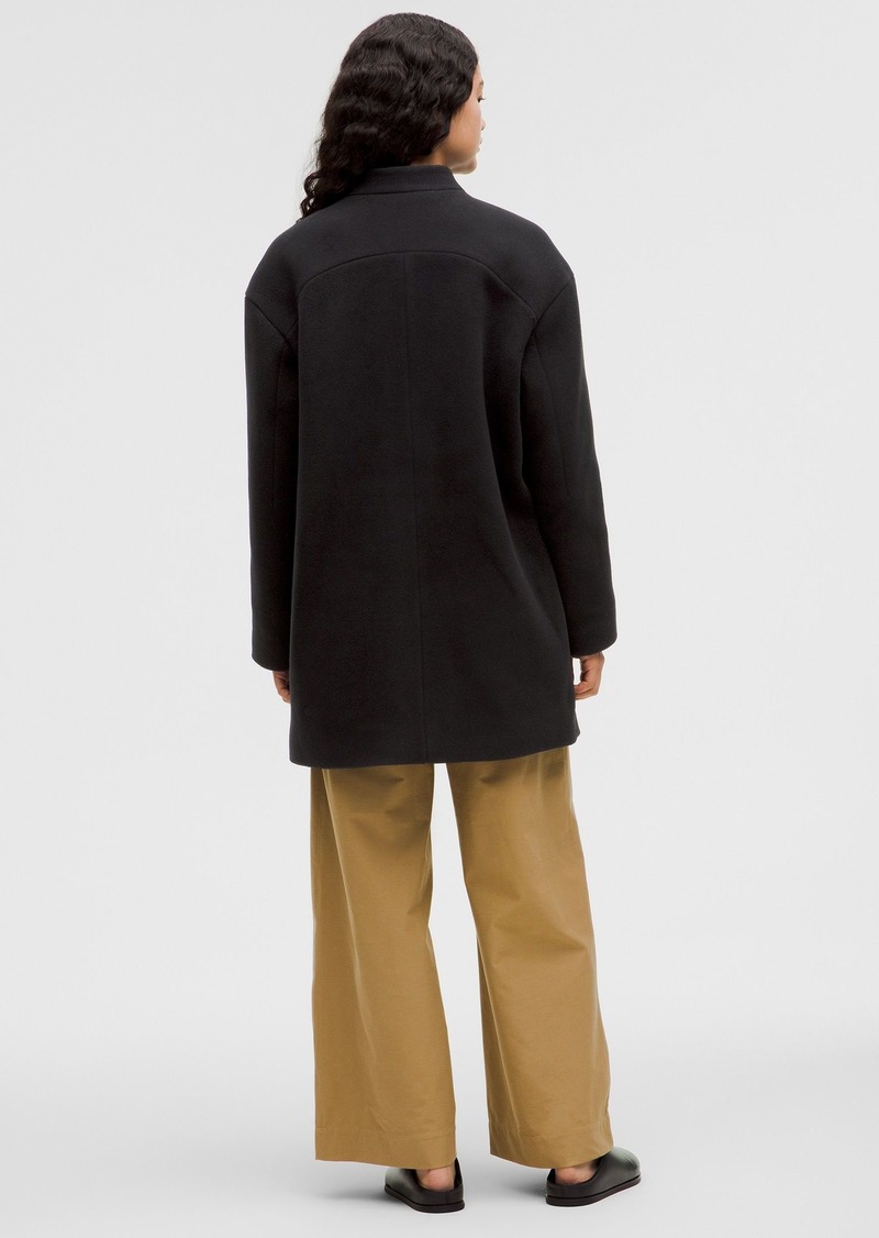 Lululemon Relaxed-Fit Zip-Front Wool Coat