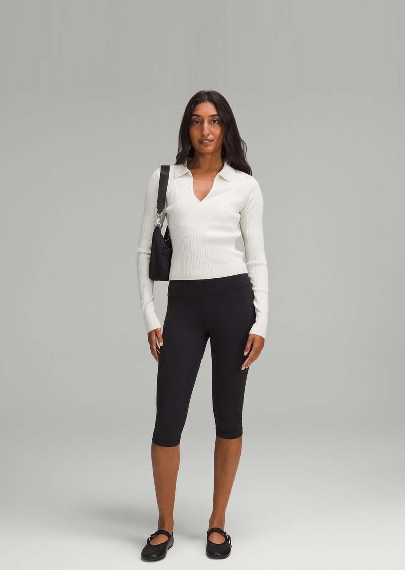 Lululemon Ribbed Merino Wool-Blend Collared Sweater