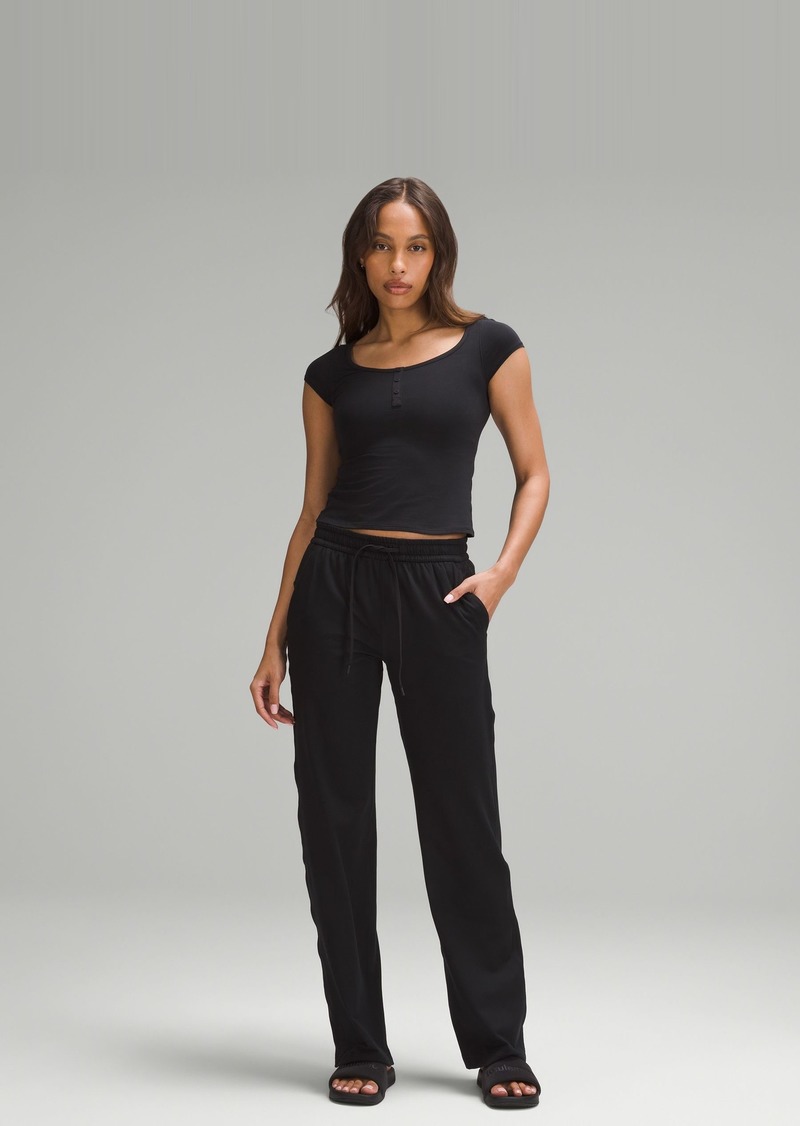 Lululemon Soft Jersey Straight-Leg Mid-Rise Pants Short