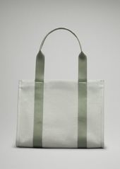 lululemon - Two-Tone Canvas Tote Bag 10L - Green/Olive/Grey Eucalyptus/Light Ivory