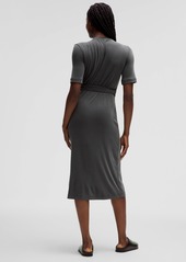 Lululemon Wrap-Front Soft Ribbed Midi Dress